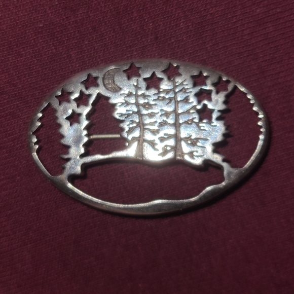 Sterling 925 Waldeck Johnson Native American Brooch - Picture 2 of 3